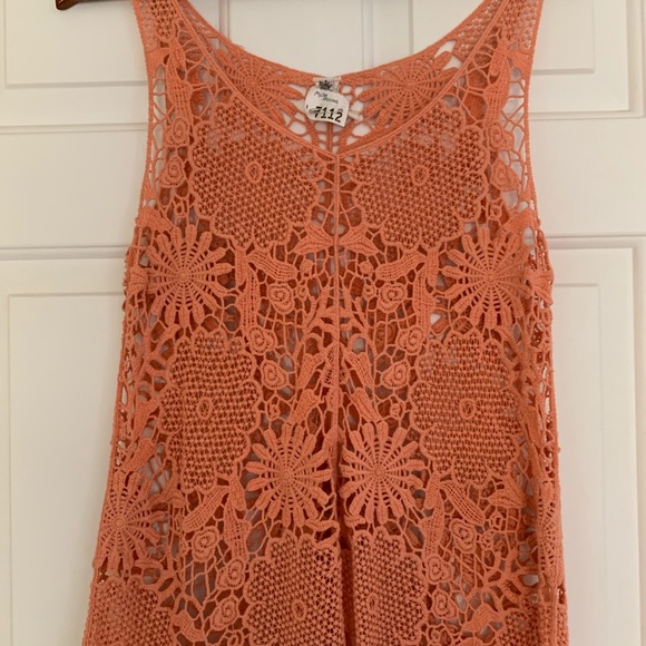 Coral Crocheted Tank - Picture 2 of 7